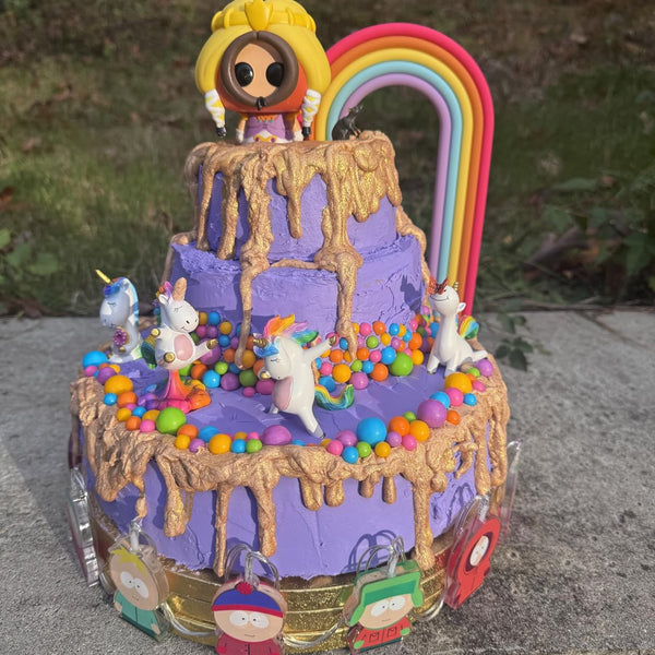 My very clumpy chocolate drip did not come out as well as the professional bakers’ in the instructional videos I watched, but that is just fine. The gold served my purposes, and that’s all I can ask for. I think the color is spectacular, I just wish I knew how to make it brighter— perhaps if I had gotten off white melting candy instead of white? I thought the quality was excellent, and I don’t think I overpaid.